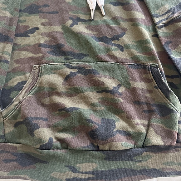 NSF for Soul Cycle Distressed Camo Hoodie Size P XS EUC - Picture 6 of 10